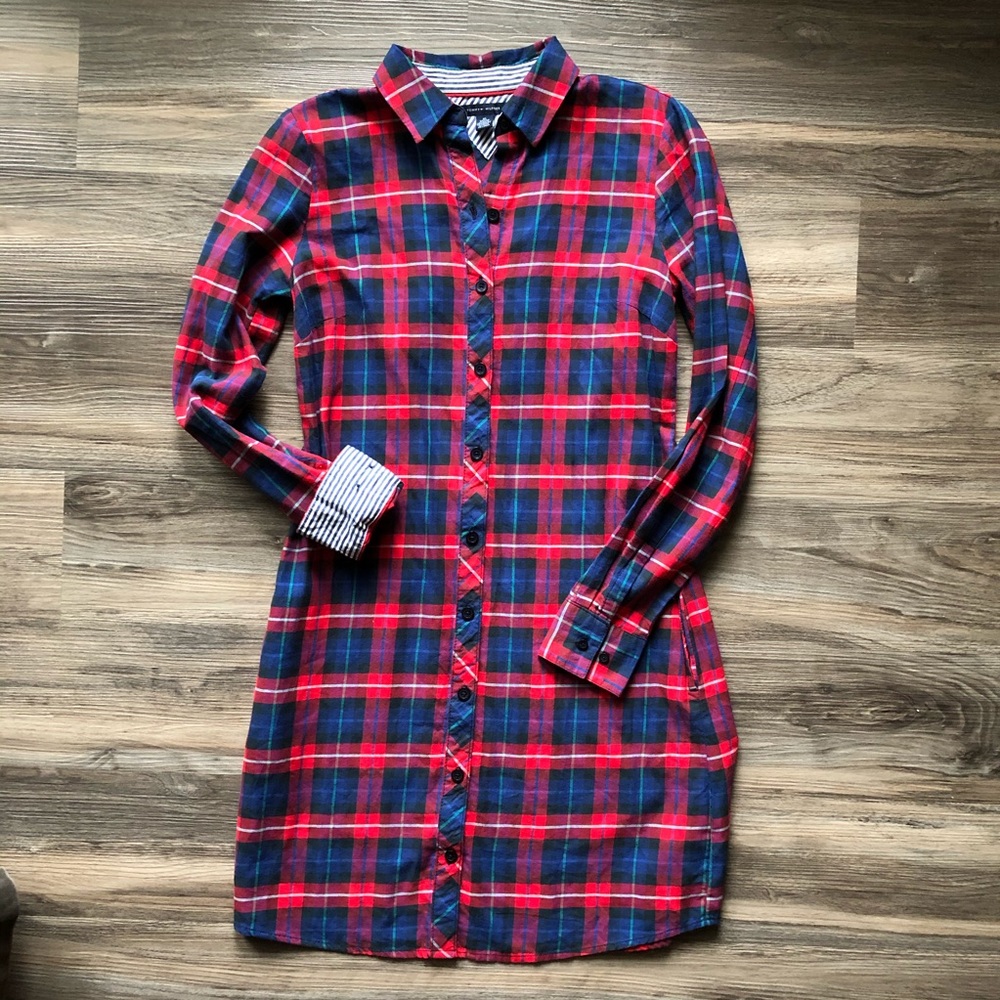 Tommy Hilfiger Plaid Button Down Dress